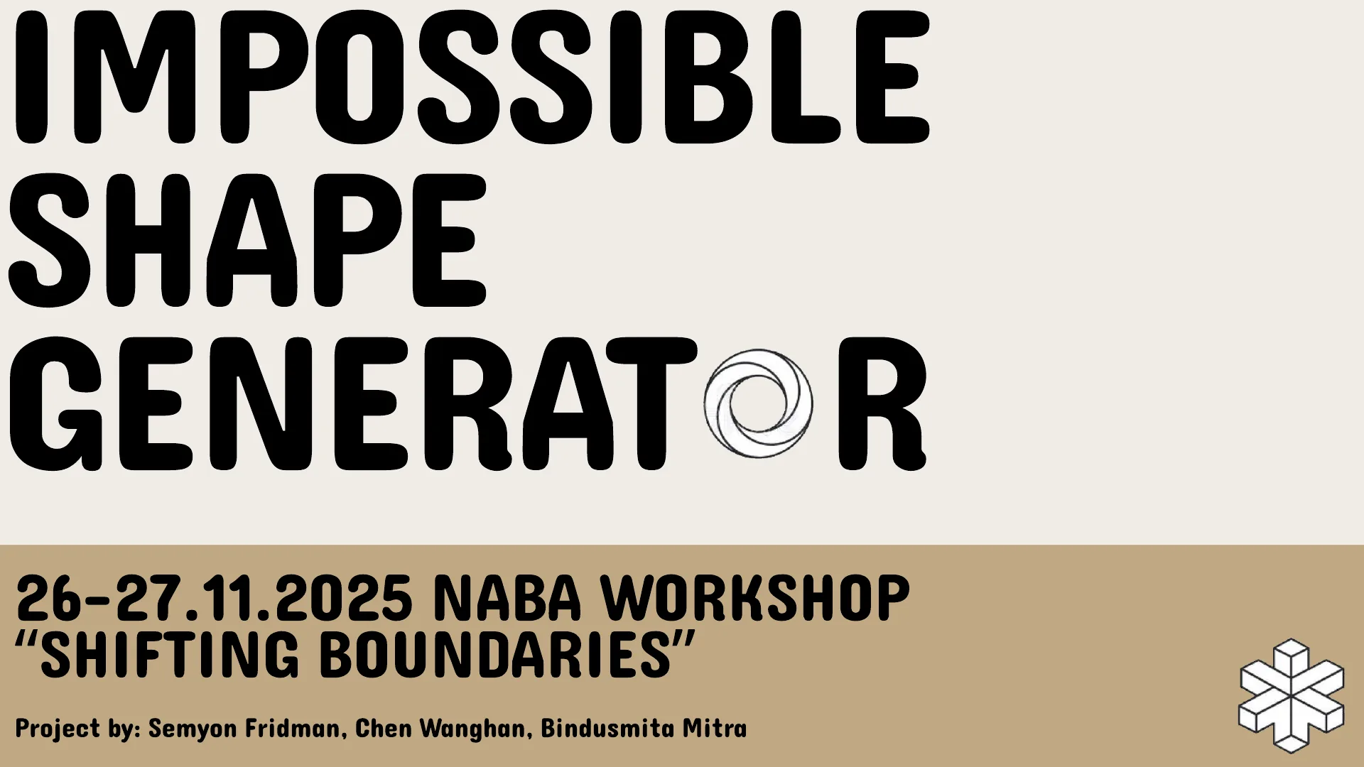 Impossible Shape Generator — slide 1